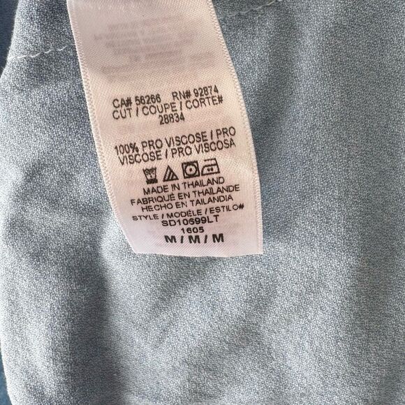 Splendid Women's Blue Sleeveless Crosshatch Tie Side Mini Wrap Dress Size M NWT - Picture 5 of 8